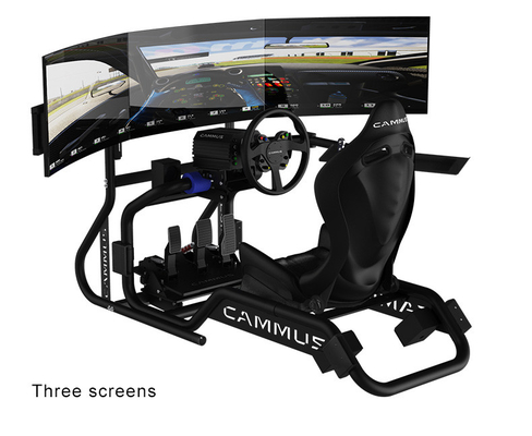 Игра движения Sim экрана тройки CAMMUS участвуя в гонке имитатор